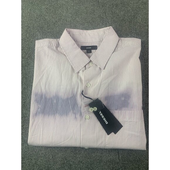 Diesel Mens 100% Cotton Long Sleeve Button Up Shirt Size XL Multicolor - Picture 1 of 12